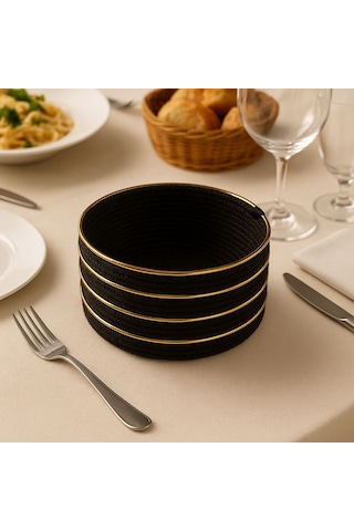 Gold Demirli Ekmeklik Meyvelik Hasır Bezli Özel Tasarım