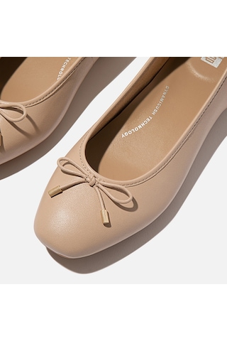 B41 Classic Beige Babet Kadın Hx8-288/a69/b41 Fitflop Delıcato Bow Soft Leather Ballet Flats B41 Classic Beige