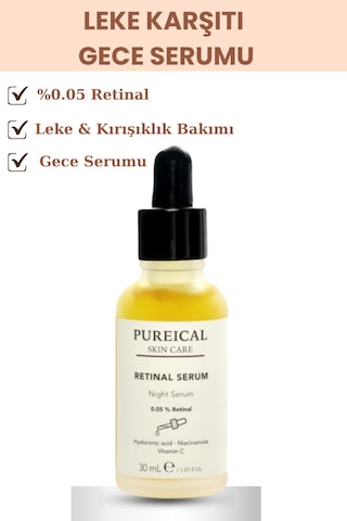 Pureical Retinal Serum Leke Karşıtı, Kırışıklık Karşıtı Anti Aging Gece Serumu