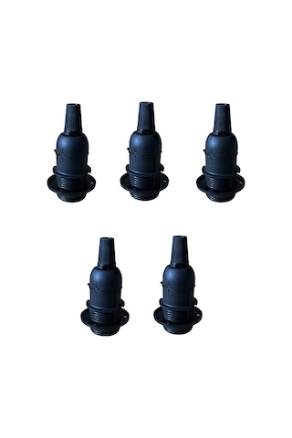 Italyan E14 Duy Mini Duy Bakalit Geçmeli Yarım Diş Siyah 250v-2a 5 Adet