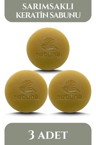 Sabunal Sarımsaklı Keratin Sabunu 3 Adet - Saç Besleyici Sabun