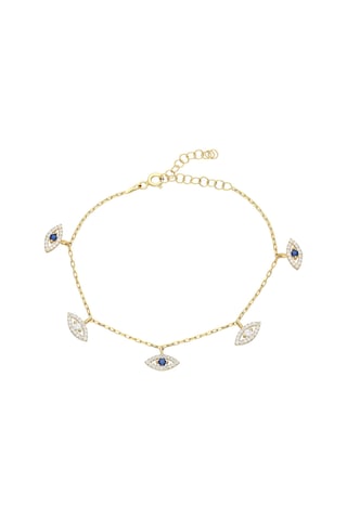 Zirkon Taşlı Bileklik 717025 Gold