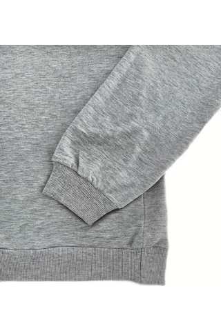 Altamira Erkek Paris Baskılı Yarım Fermuarlı Oversize Sweatshirt 001