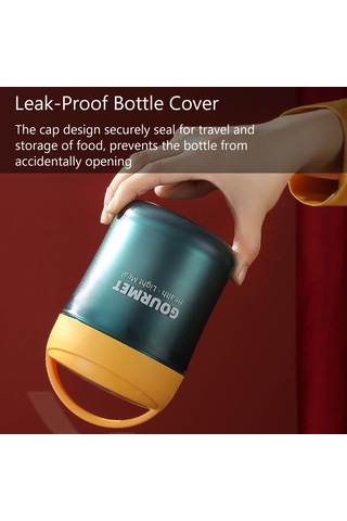 Kangvka 304 Çelik Isı Saklama Yemek Kavanozu, Damlacık Önleyici, Sürekli Isı Tutma, Geniş Açık, İçecek/sup İçin, Okul/ofis/seyahat