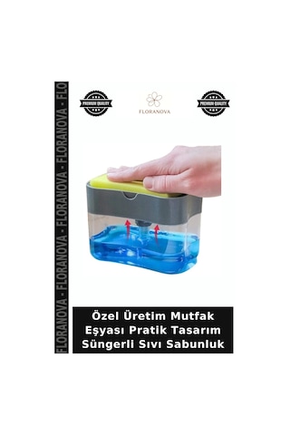 Özel Üretim Mutfak Eşyası Pratik Tasarım Süngerli Sıvı Sabunluk Çok Renkli