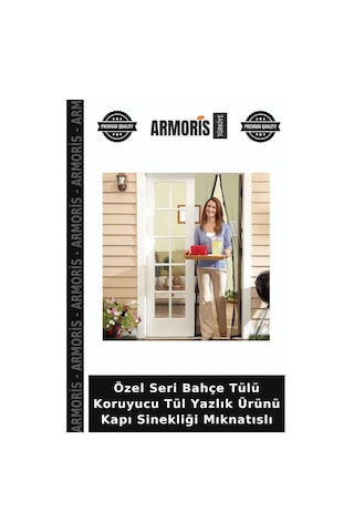 Özel Seri Bahçe Tülü Koruyucu Tül Yazlık Ürünü Kapı Sinekliği Mıknatıslı
