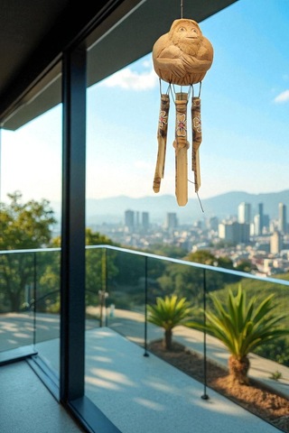 Maymun Figürlü Rüzgar Çanı