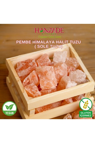 Hanzade Bitkisel Halit Tuz Sole Tuzu Pembe Şeffaf Berrak 3 KG