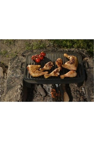 LAVA Döküm 36X45  Mangal Izgarası Kulplu
