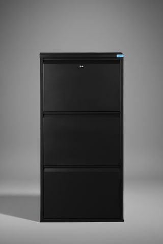 Metal Ayakkabılık 3'lü Kilitli Model Siyah