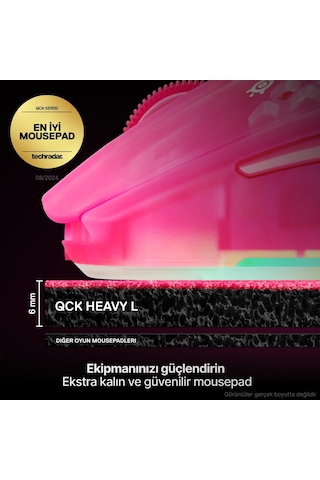 Steelseries Qck Heavy L Gaming Mousepad - Magenta