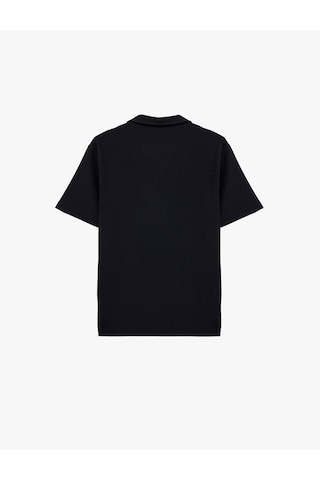 Koton Regular Fit Kısa Kollu Dokulu Polo Yaka Tişört Lacivert 6sam10068mk