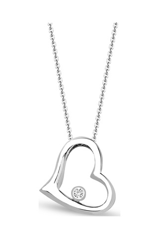 Kuyumcudukkani Zirconia Taşlı"kalp Figürlü"kolye - 32111-w-w Beyaz