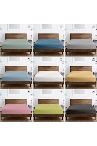 Trendooze Parça Esnek Yatak Çarşafı Yumuşak Nefes Alabilir Tüm Sezon Açık Gri Sunshine022 Light Grey Açık Gri