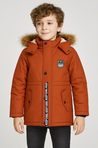 Mika Kids Kiremi Renkli Su Geçirmez Erkek Çocuk Montu Kiremit