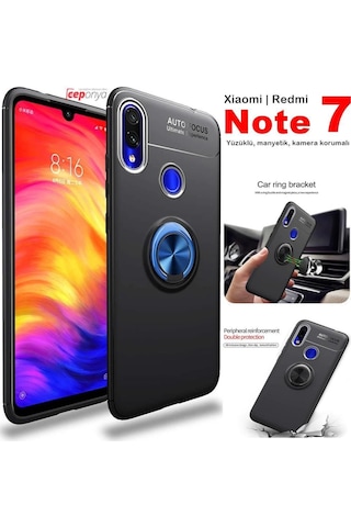 Xiaomi Redmi Note 7 Stantli Yüzüklü Manyetik Kaliteli Kilif 336548780
