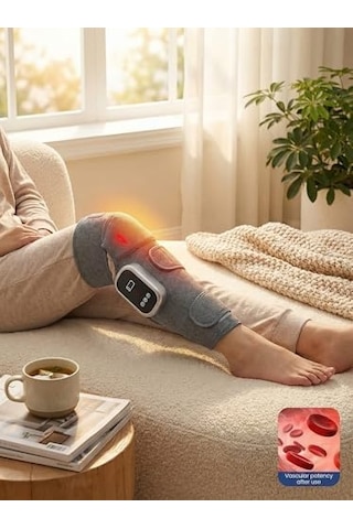 Diz Bacak Ayak Masaj Aleti, Airbag Leg Massager Gri