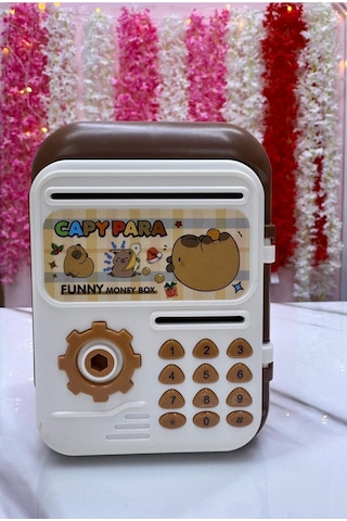 Mini Kasa Kumbara Küçük Boy Capybara Figürlü Atm Kasa Kumbara 1 Adet