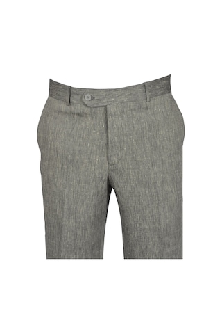 Cengiz İnler Yan Cep Fermuarlı Kırçıllı Keten Pantolon Slim 001