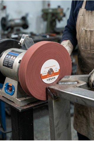 200x50 Mm P180 Polisaj Keçesi Çapak Alma Ve Metal Yüzey Parlatma Diski 1 Adet