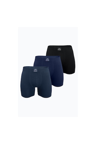 Malabadi Erkek 3 Lü Siyah Lacivert Füme Premium Collection Modal Uzun Boxer 3m250 Siyah-lacivert-füme