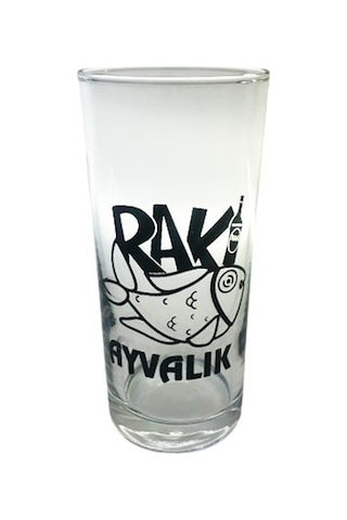 Rakı Balık Ayvalık Sözlü Rakı Bardağı 6 Adet Yazılı Cam Bardak