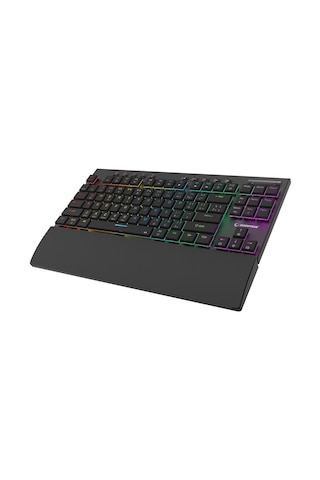 Rampage Beru Siyah 2.4g + Bt Wireless Red Swıtch Mekanik Gaming Oyuncu Klavye Slim Low Profile Rgb Tkl
