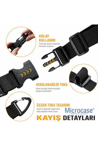 Microcase Ayarlanabilir Çok Amaçlı Kablo Hortum Vb Askılık Al5604 Siyah