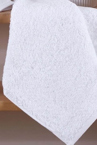 10 Lu El Yüz Otel Havlusu 50x85 Cm Beyaz 16/1 Avs 200 Gr Beyaz