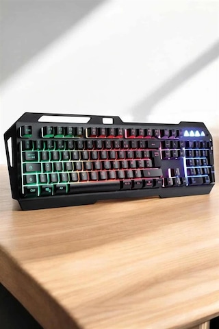 Mey Najmaddin Q Klavye Rgb Işıklı Klavye Ve Mouse Seti Kablolu Mouse liş Najmaddin