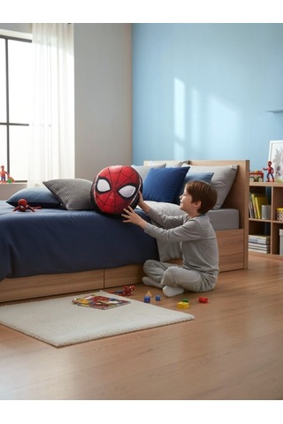 Özdilek Spiderman Disney Lisanslı Kırlent 35x40 Cm Çocuk Odası Dekoratif Yastık Kırmızı