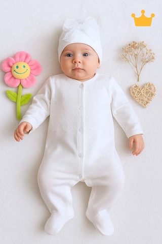 Babyhola 8 Parça Dantel Detaylı Kız Bebek Hastane Çıkışı Yenidoğan Set 5000 B Beyaz