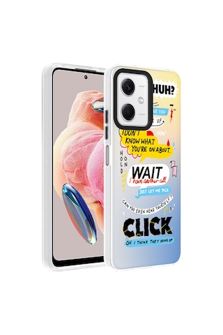 Redmi Note 12 4g Kılıf Desenli Dragon Sert Kapak - Kelimeler Kelimeler Kelimeler