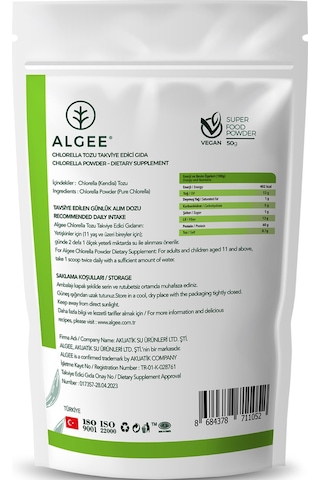 Algee Chlorella Toz 50 G