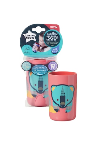 Tommee Tippee 360 Derece Alıştırma Bardağı Desenli Pembe