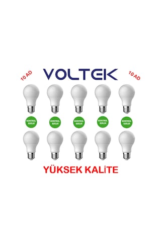 9 W LED AMPUL - 10'LU PAKET - VOLTEK - YÜKSEK KALİTE