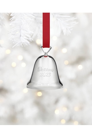 Lexroo 2023 Silverplate Christmas Yıllık Çan, 0.31, Metalik Kırmızı