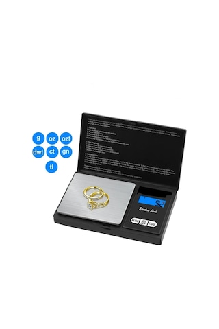 Professional Hassas Terazi 500 Gram Kapasiteli 0.1 Hassasiyetli Dijital Kapaklı Tartı 5250