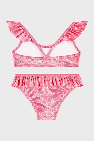 Slipstop Serpina Fuchsia Junior Desenli Upf 50+ Korumalı Çabuk Kuruyan Bikini Kız Çocuk Bikini Sb2614000604 Fuşya
