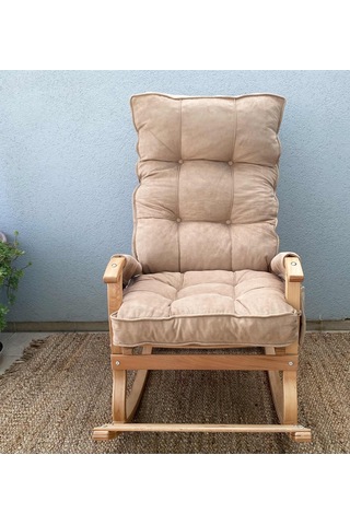 Reyo Santorini Sallanan Sandalye Dinlenme ve TV Koltuğu Bej