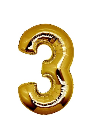 Brokoli Home 3 Numara Folyo Gold Balon Folyo Altın Balon 100cm 40 Karışık Renkli