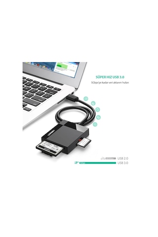 Ugreen USB 3.0 4ü 1 Arada Kart Okuyucu