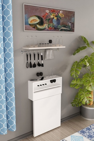 Dekorfim DF01106B Duvara Monte Pratik Katlanır Kırma Mutfak ve Yemek Masası