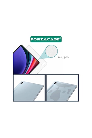 Forzacase Samsung Galaxy Tab S10 Fe+ Plus X620 İle Uyumlu Silikon Kılıf Buzlu Şeffaf - Fc013 Arka Kapak