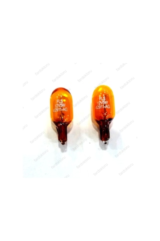 Fardoktoru W5W Turuncu Oto Park Ampulü T10 Naturel Cam Flösher