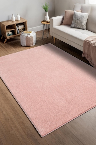 Softy Pudra Yıkanabilir Kaymaz Taban Bambu Yumuşak Dokulu Kesme Halı Mutfak Koridor Salon Halısı