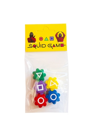 Squid Game Poşetli Squid Game Oyun 5 Taş Seti Renkli Taş Gonggi,