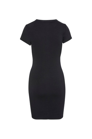 Calvin Klein Ss Ctn Contour 1x1 Rib Ss Mini D Siyah Kadın Elbise-8425 Siyah