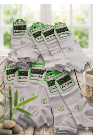 Erkek Bambu Patik Mevsimlik Dikişsiz/soft Yıkama/kokulu 40-44 Beyaz