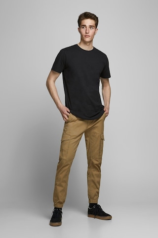 Jack & Jones Jack Jones Enoa Tee Ss Crew Neck Noos Erkek Siyah Tshirt 12113648 Siyah
